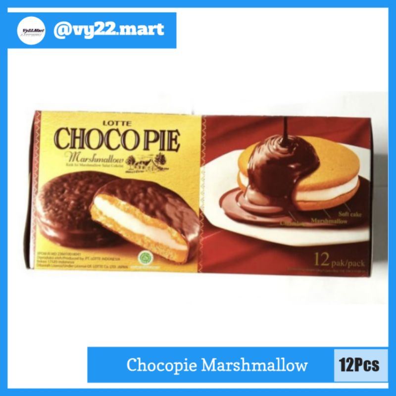 

LOTTE CHOCOPIE MARSHMALLOW Salut Cokelat 1 Box isi 12Pcs