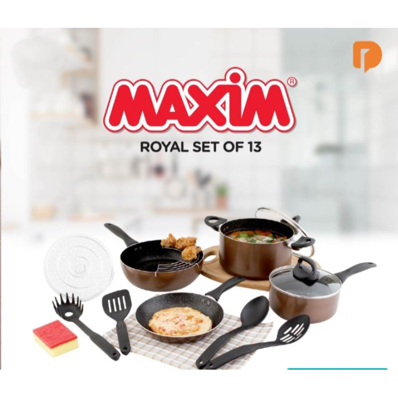 PERALATAN MASAK PREMIUM MAXIM ROYAL SET 13 PCS