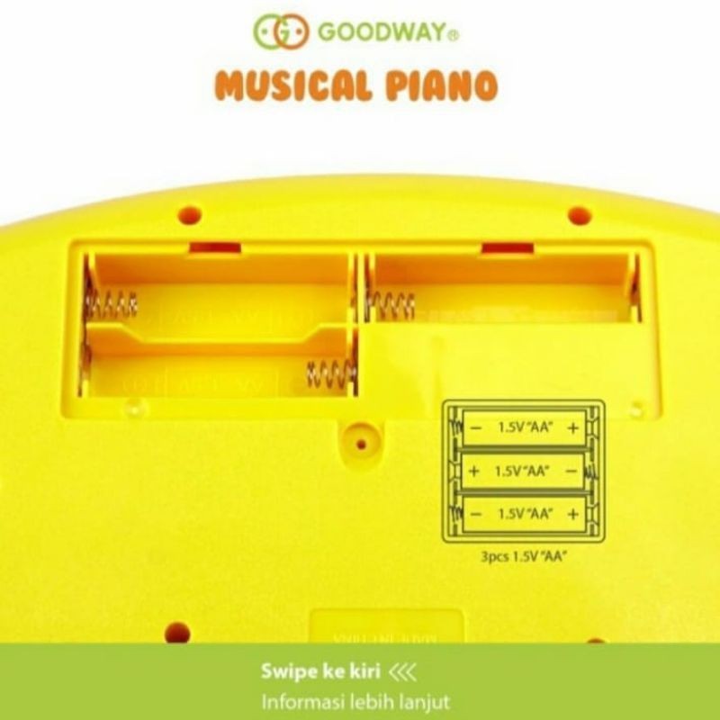 GOODWAY Musical Piano Toys Mainan Edukasi Musik Lampu Warna Baby Toys