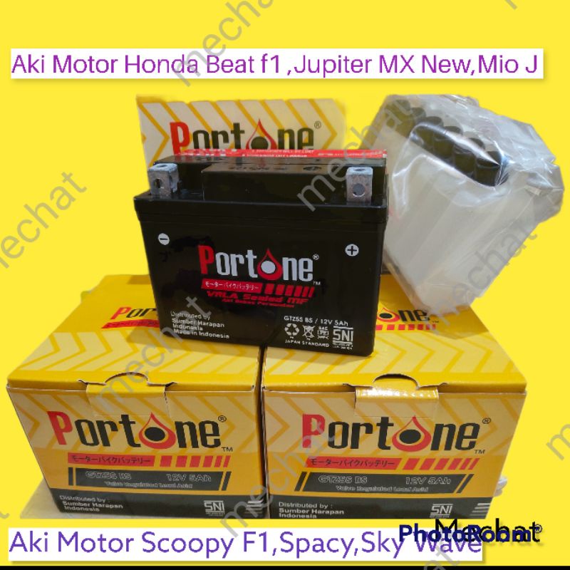 Jual Aki Motor Beat F1 CW CBS Carbu GTZ5S Portone Aki Kering MF