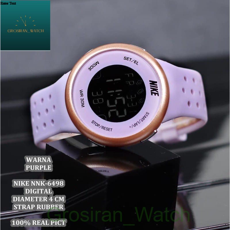 Jam Tangan Pria Sporty NIKE Digital Strap Rubber NK-29 [G_W]