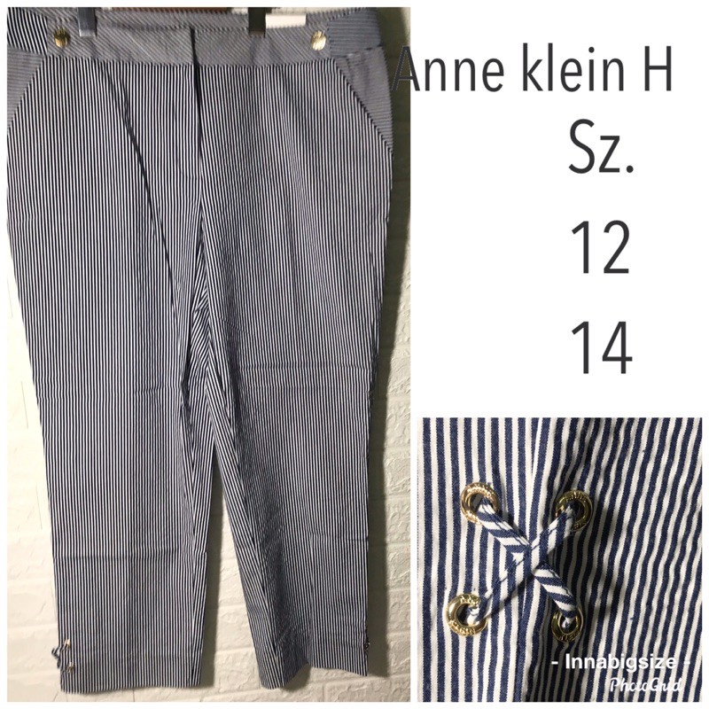 INNABIGSIZE||ANNE.KLEIN.CELANA.BIG-SIZE.STRIPE-PUTIH-NAVY