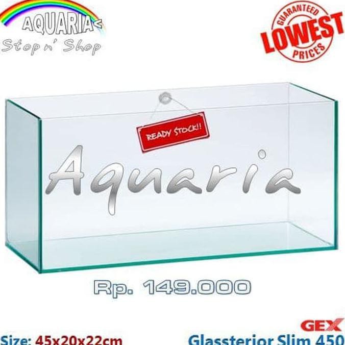 Berkualitas GEX Glassterior Slim 450 Aquarium Original