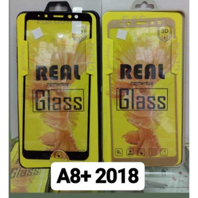 SAMSUNG A8+ 2018 TEMPERED GLASS FULL WARNA