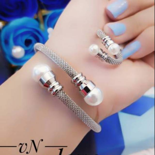 Titanium set silver lapis emas 24K 1501