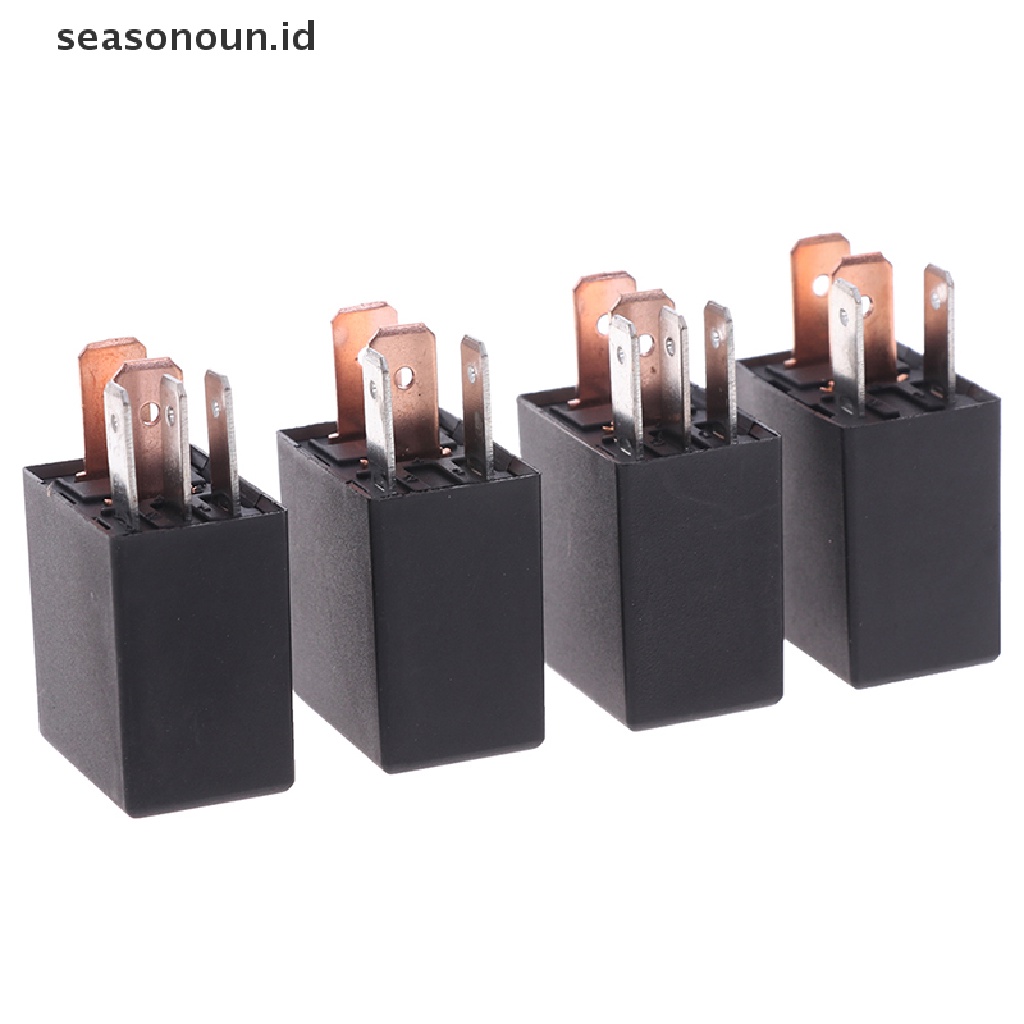 【seasonoun】 DC 12V 24V 40A Rated Current 1NO 1NC SPDT 4/5 Pins Car Automotive Alarm Relay .