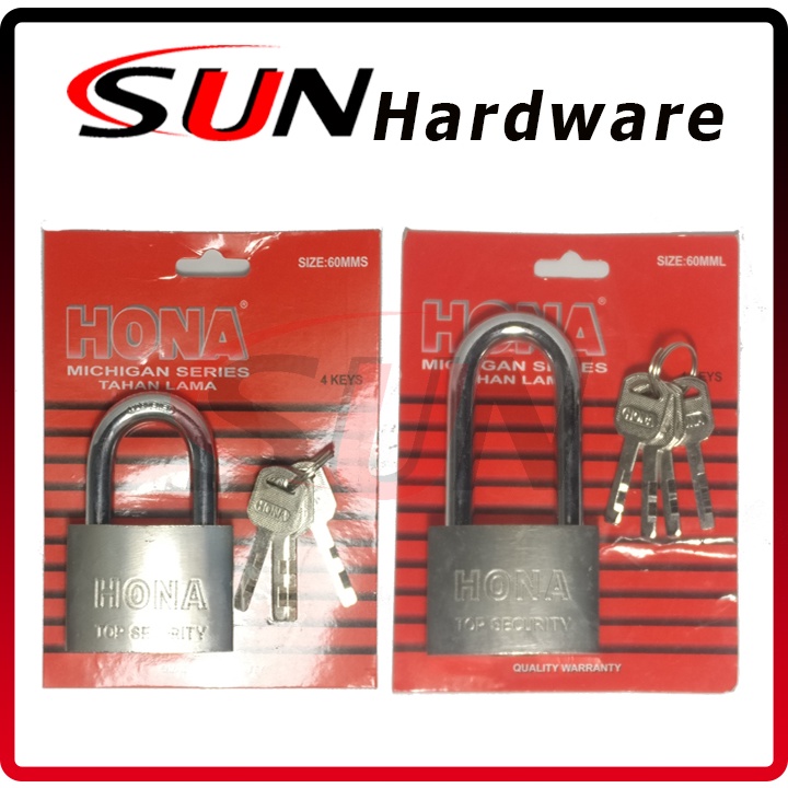 Padlock Gembok Pintu Pagar Rumah Toko 60 Mm Leher Panjang / Leher Pendek