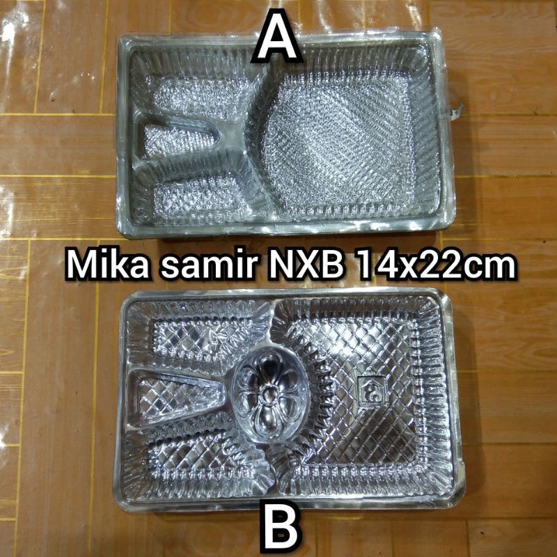 Mika samir dalaman dus NXB 14x22 cm bento box kotak nasi kue persegi panjang