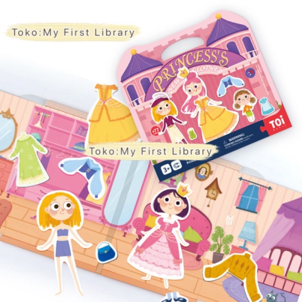 

Toi magnetic book magnetik buku mainan anak Princess ganti baju panpan Diskon