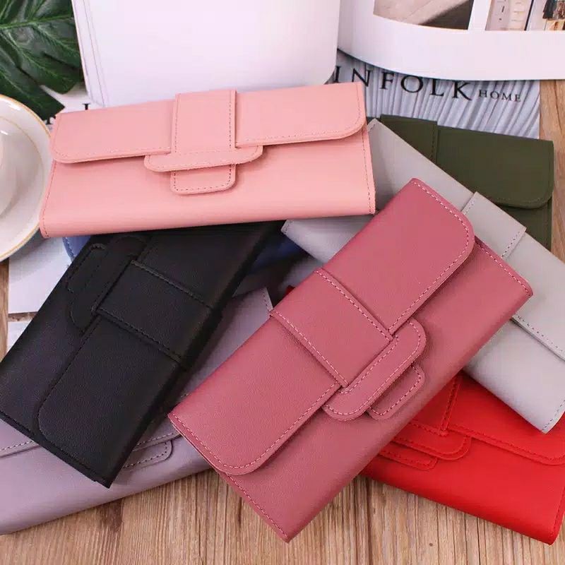 Dompet Wanita Import Lipat Panjang / Dompet Lipat Wanita Impor Panjang / Dompet Remaja Lipat Panjang