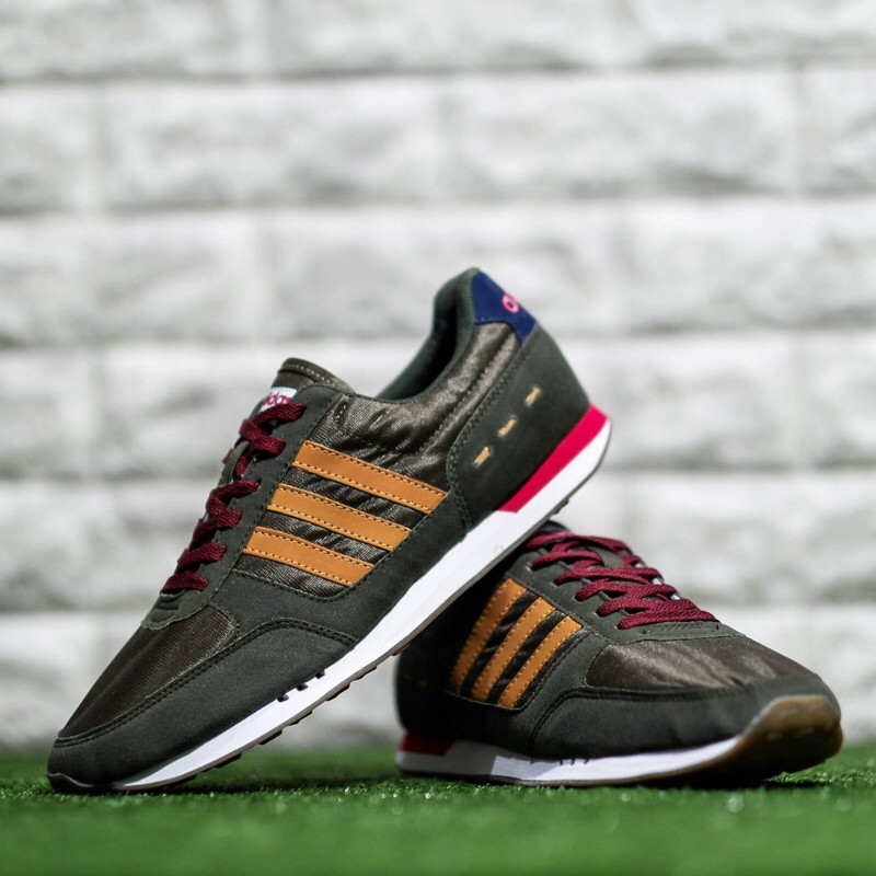 ADIDAS NEO CITY RACER GREEN BROWN