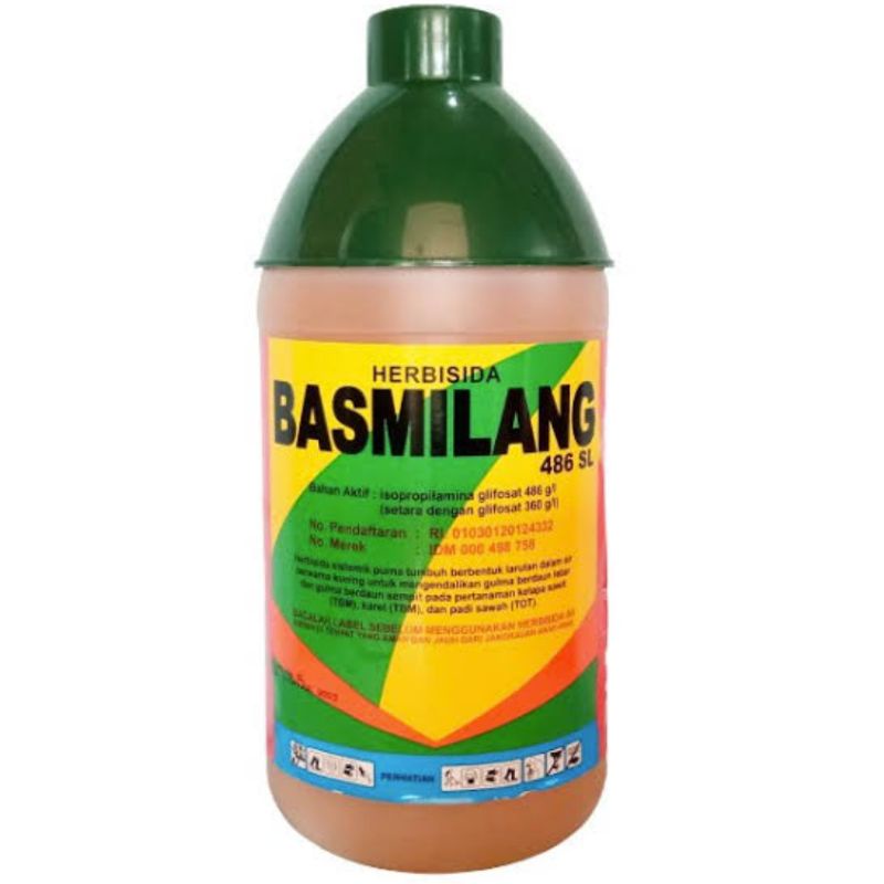 Racun Rumput Basmilang Membasmi Segala Jenis Rumput Ilalang Hingga Akar Secara Sistemik Ukuran 1 Lit