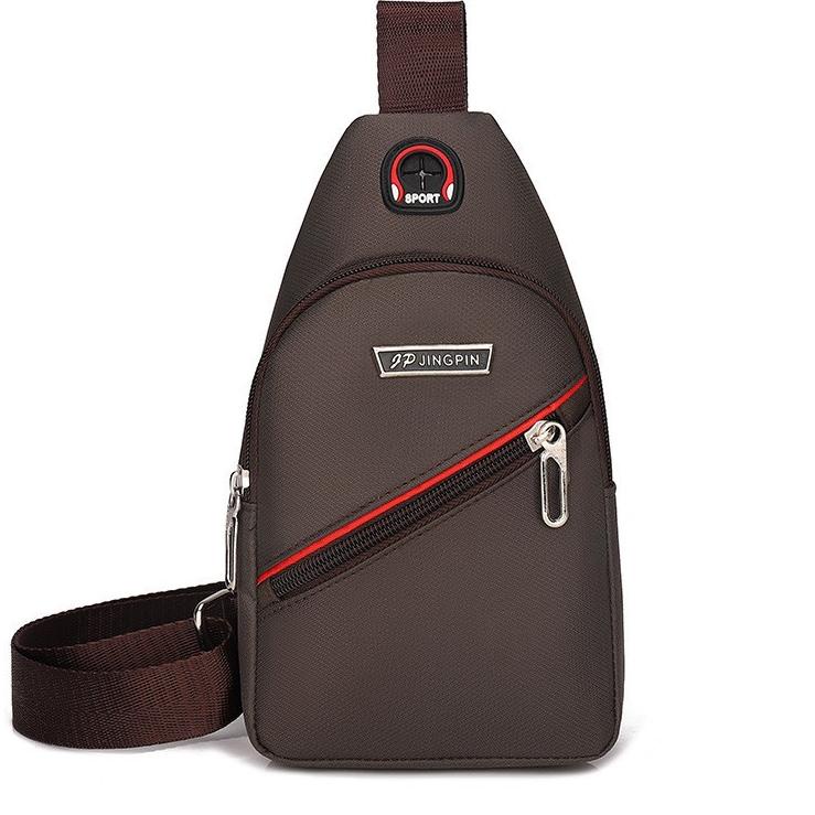 VAT.02Jl22ᵂ - Mini tas baru bahu Tas dada pria santai kanvas kain Oxford Kantong portabel santai kec