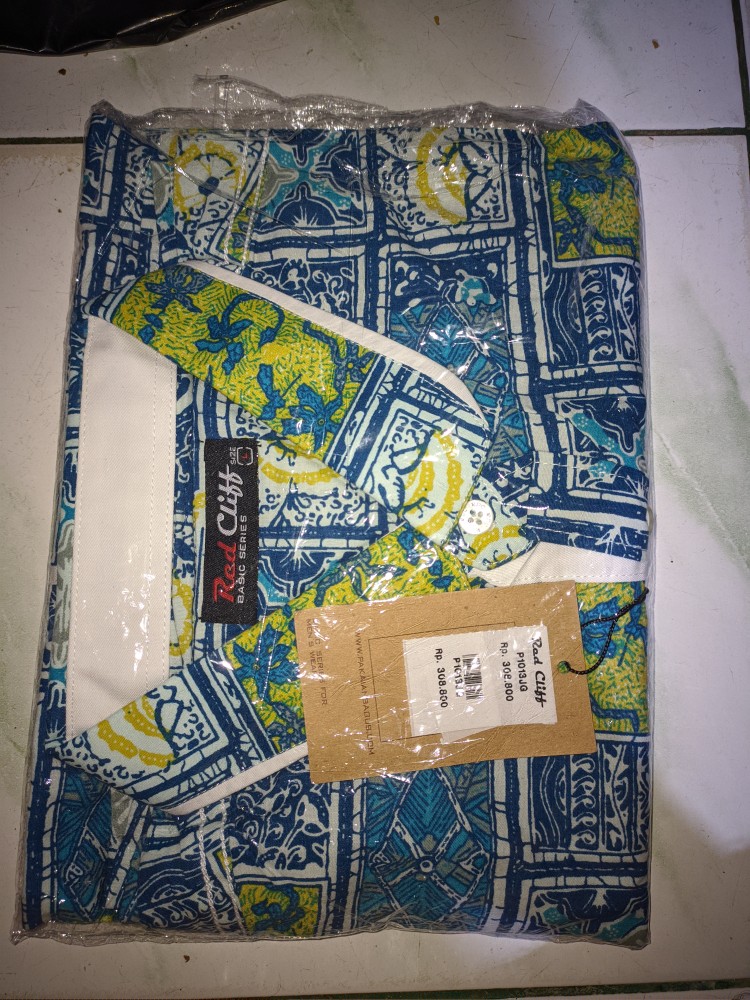 Redcliff P1013jg Mi - Kemeja Batik Pria Lengan Pendek