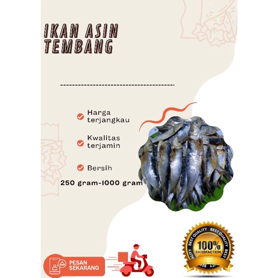 

MURAH ikan asin tembang sisik kaca