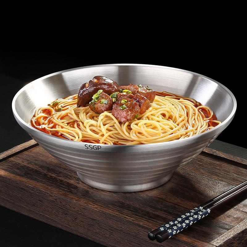 SSGP Stainless Steel Japanese Ramen Bowl - Mangkuk Ramen Ala Jepang dari Stainless Steel Tahan Panas