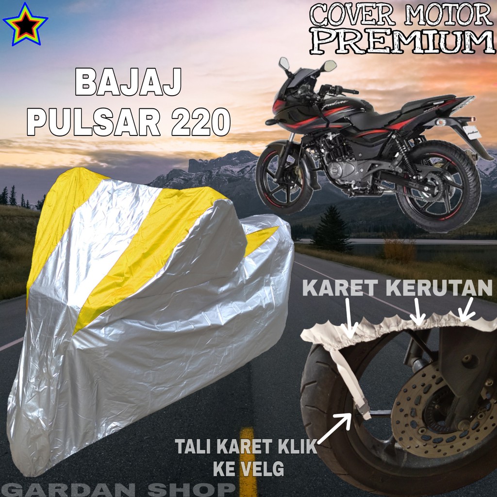 Sarung Motor BAJAJ PULSAR 220 Silver KUNING Body Cover Bajaj PREMIUM