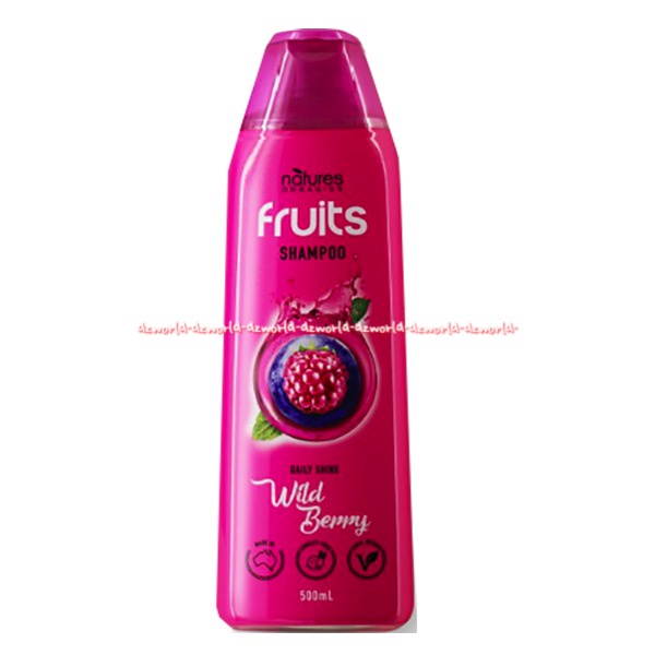 Natures Organics Fruits Shampoo 500ml Daily Balance Wild Berry Coconut &amp; Lime Apple Fresh Nature Organic Sampoo Natural Organik Wangi Buah 500 ml