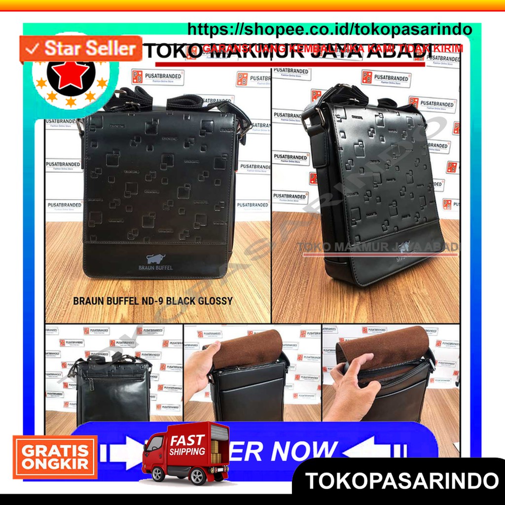 Tas Selempang Kulit Pria Premium Import Tas Selempang BraunBuffel