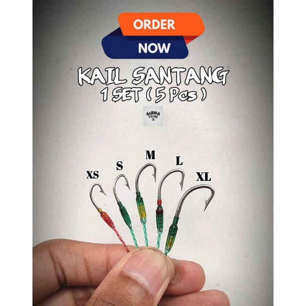 Kail Pancing Belut  Urek Belut Pancingan Belut Urekan Belut Baja 1 Set | Urek 5 Pcs ( XS,S,M,L,XL )