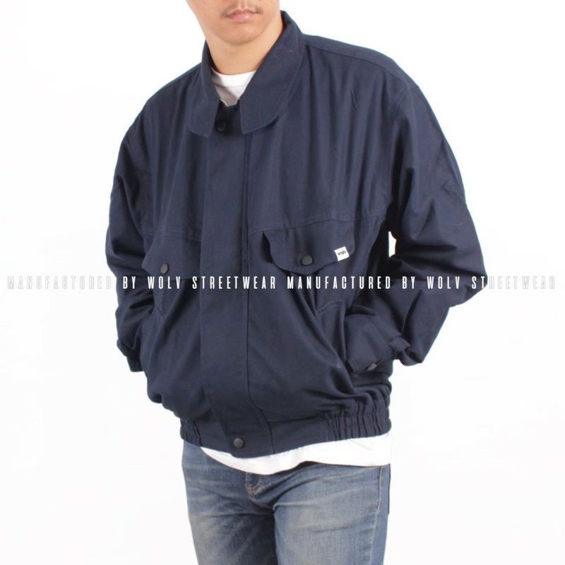 JAKET PRIA VINTAGE MAVERICK ORIGINAL WOLV-Flight Navy