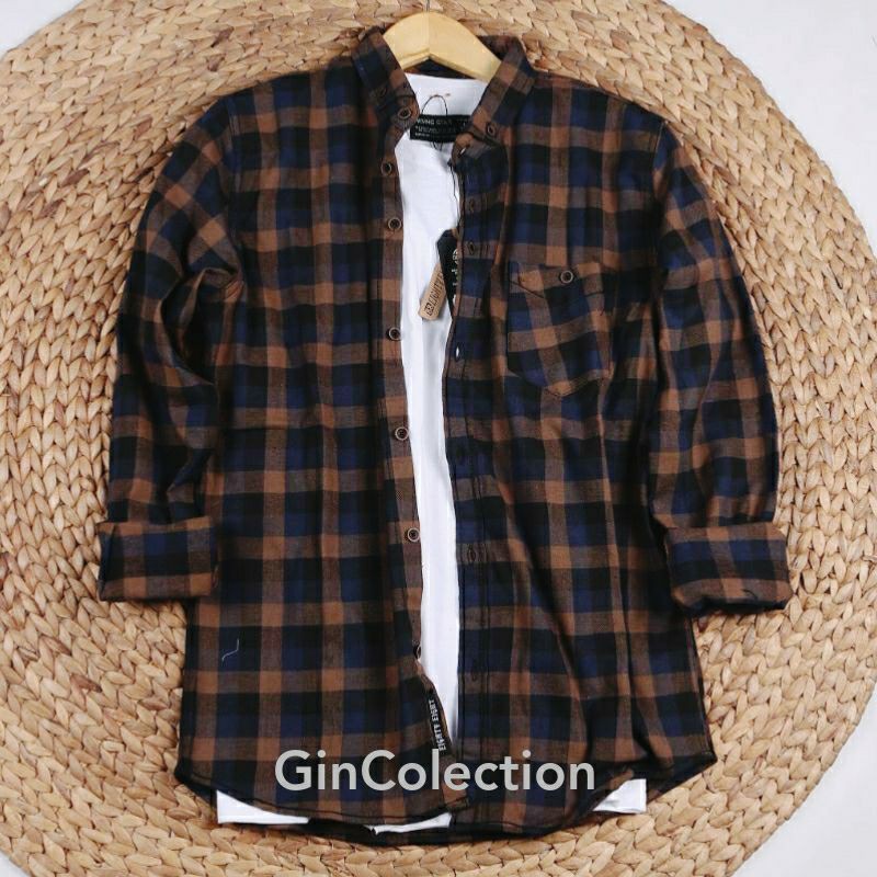 Kemeja Flanel Impor Pria Distro Flannel Lengan Panjang Pria Kemeja Kotak Kotak Pria Lengan Panjang