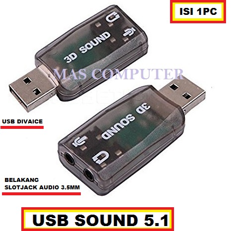 Usb sound 5.1 sound cad usb mic + audio