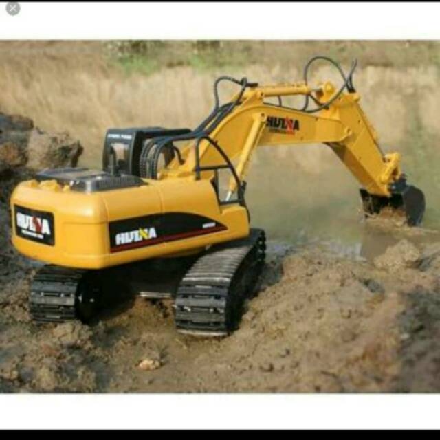 Promo Mainan Remot Control Rc Excavator Gratis CAPITAN BESI NEW Huina Toys 1550 15 channel 2.4ghz