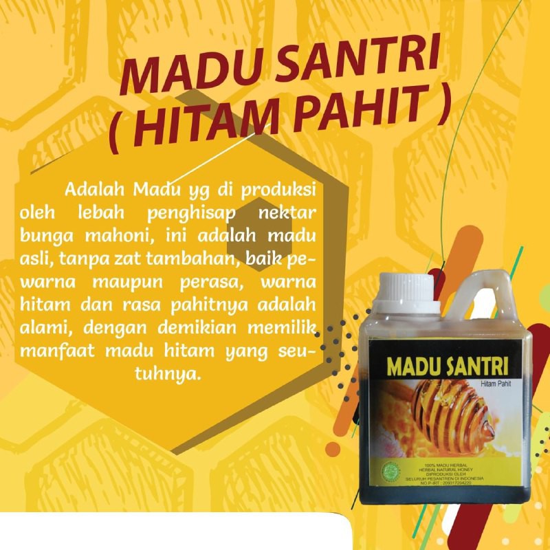

MADU SANTRI HITAM (PAHIT) (100% Original)