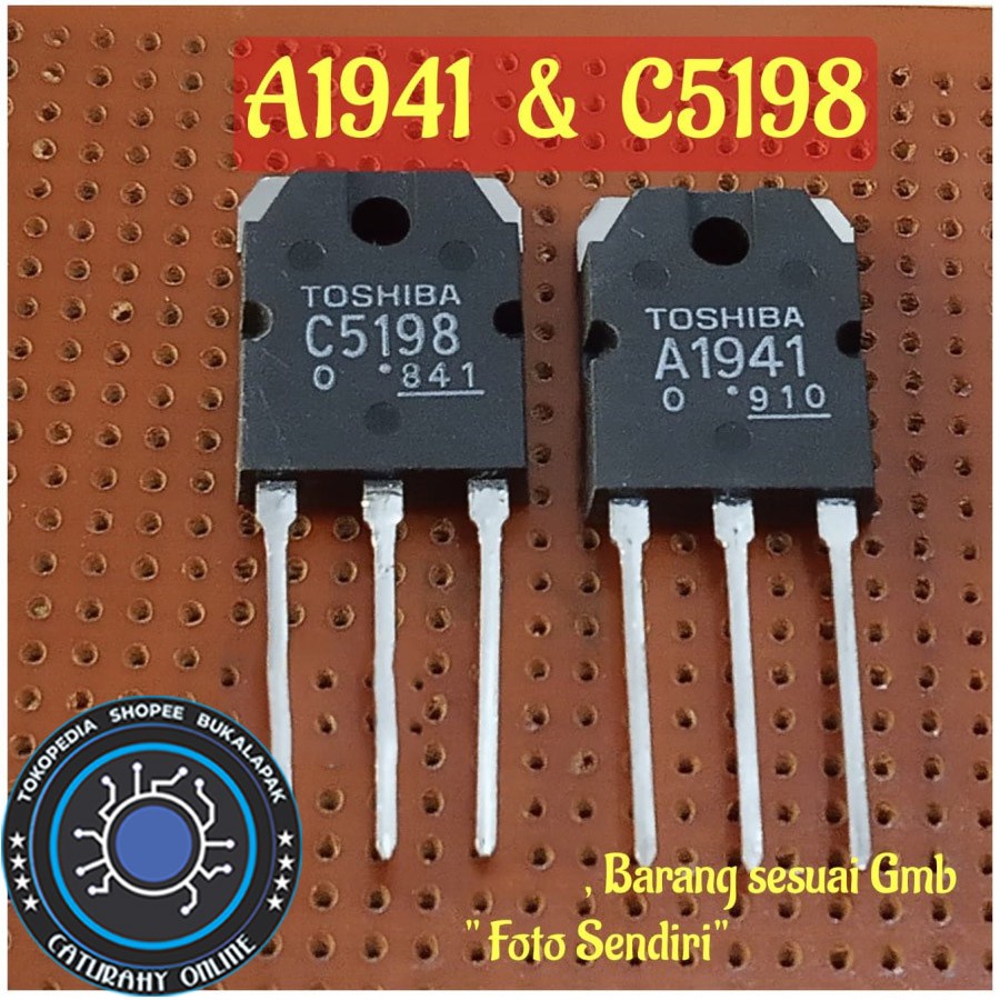 transistor A1941 dan C5198 satu set A 1941 dan C 5198 Toshiba