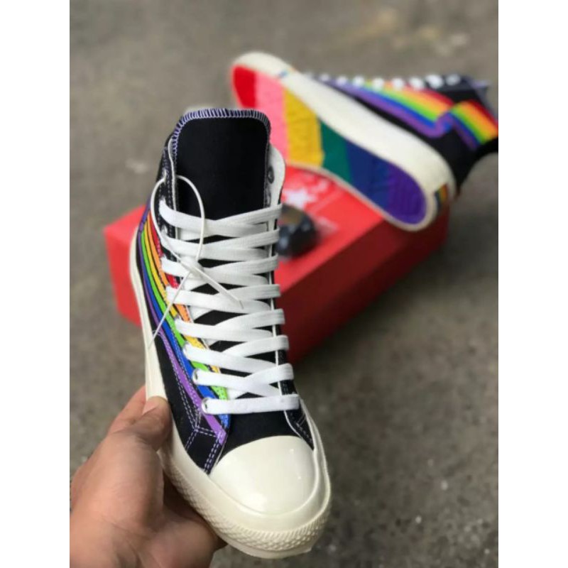 SEPATU CONVERSE HIGH70s X RAINBOW PELANGI MIRROR PK 1:1 ORIGINAL BNIB MADE IN VIETNAM