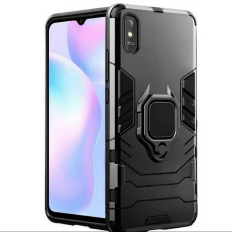 Redmi 9A Cover Armor Panter Ring Standing Case Hard Case Redmi 9A