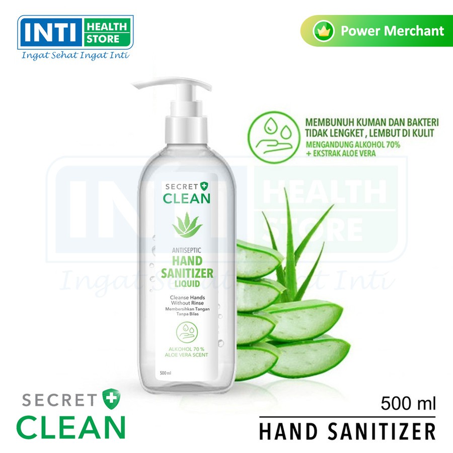 Secret Clean | Antiseptic Hand Sanitizer Gel | Aseptic Gel 500 ml