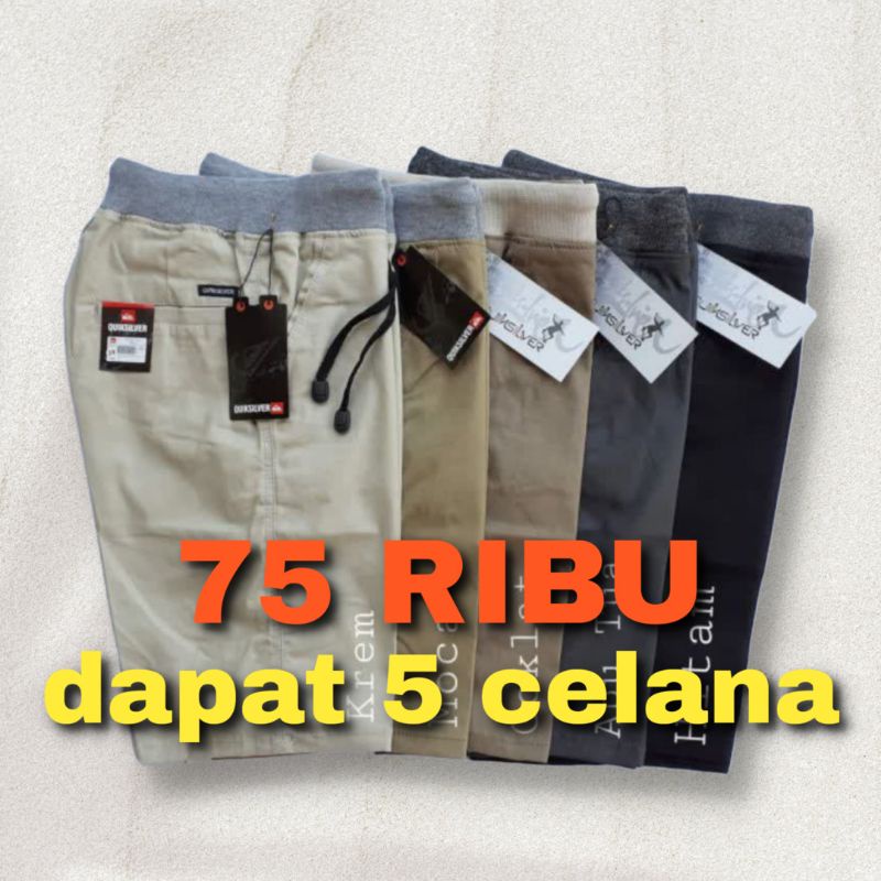 Promo Termurah Celana Pendek Pria Chinos Premium 70 dapat 5 Chino Chinos Chino Chinos karet pinggang rip kolor