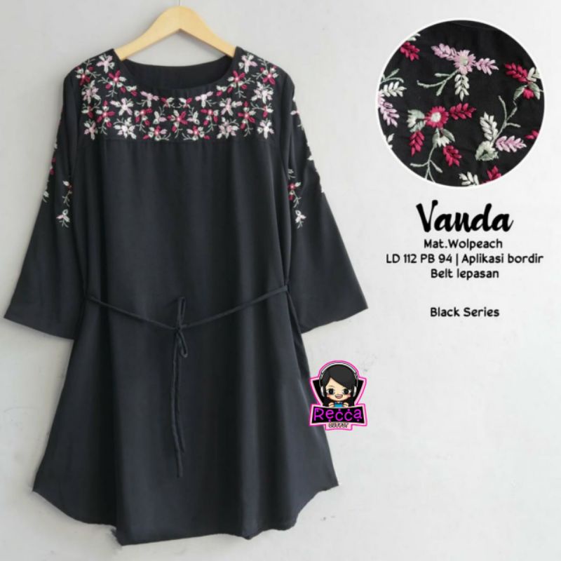 [ BAYAR DITEMPAT ] VANDA TUNIK BORDIR TEBAL JUMBO