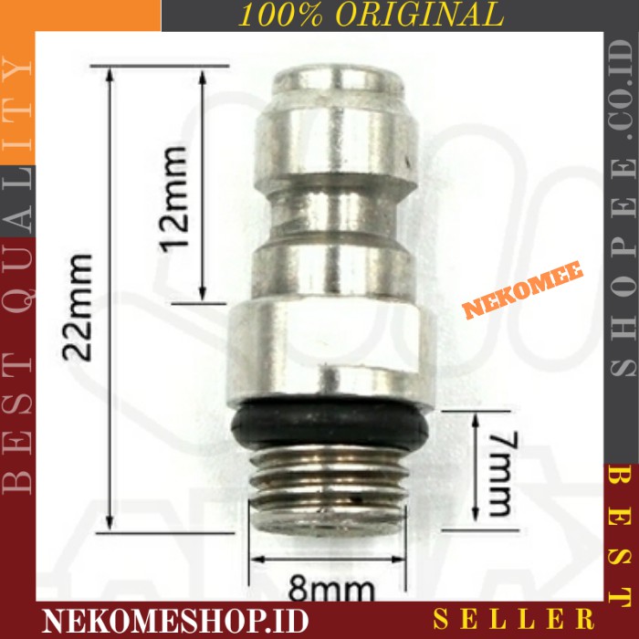 COUPLER COPLER KUPLER KOPLER POMPA PUMP SNIPER SENAPAN ANGIN PCP ORIGINAL ORI IMPORT M 8X1 LTX085
