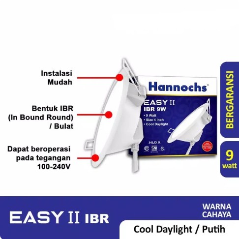 Lampu Downlight LED Hannochs Easy II IBR 9 Watt Ceiling Lamp - Putih