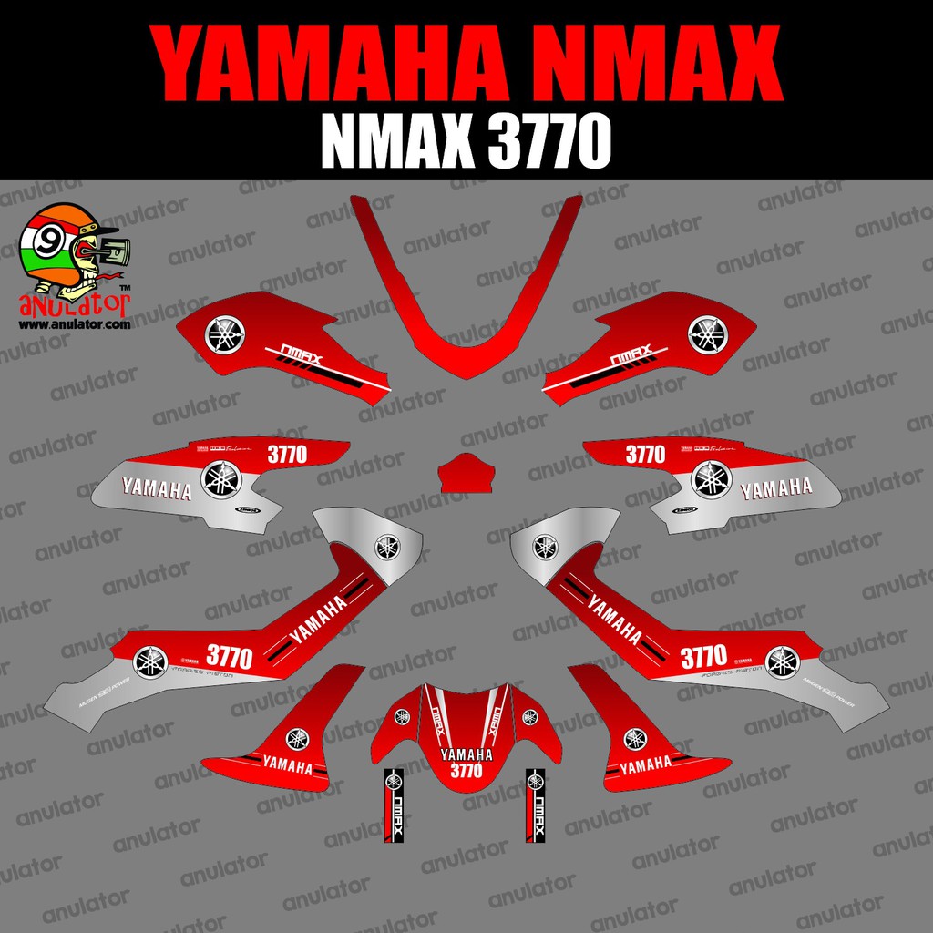 Sticker striping motor stiker Yamaha NMax Police NYPD Merah SPEC A yuuuuk diorderrr