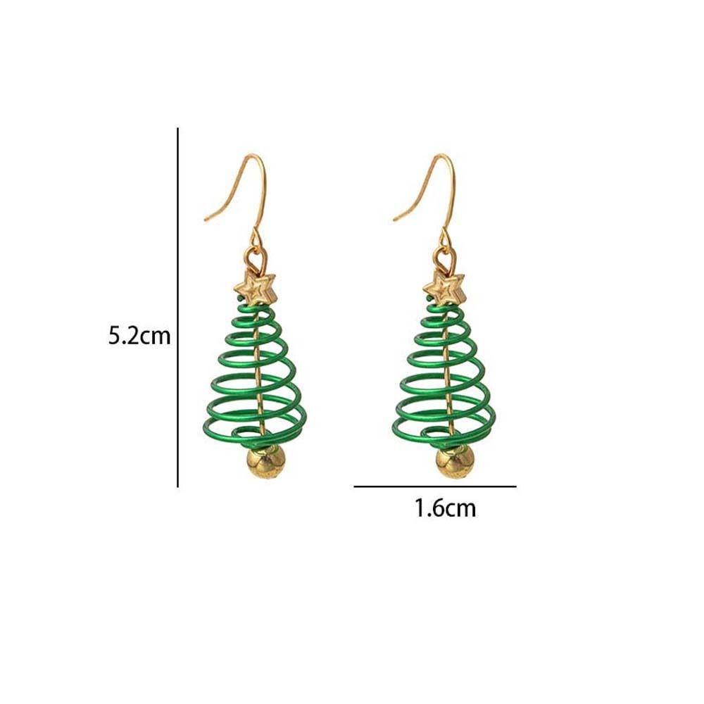 NEEDWAY Needway Anting Natal Hadiah Natal Elk Santa Claus Pohon Natal Snowman Drop Earrings Christmas Ear Studs