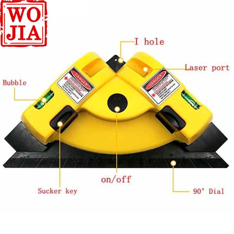 Laser Level Siku Sudut 90 Derajat Penggaris Ukur Square Line Waterpass