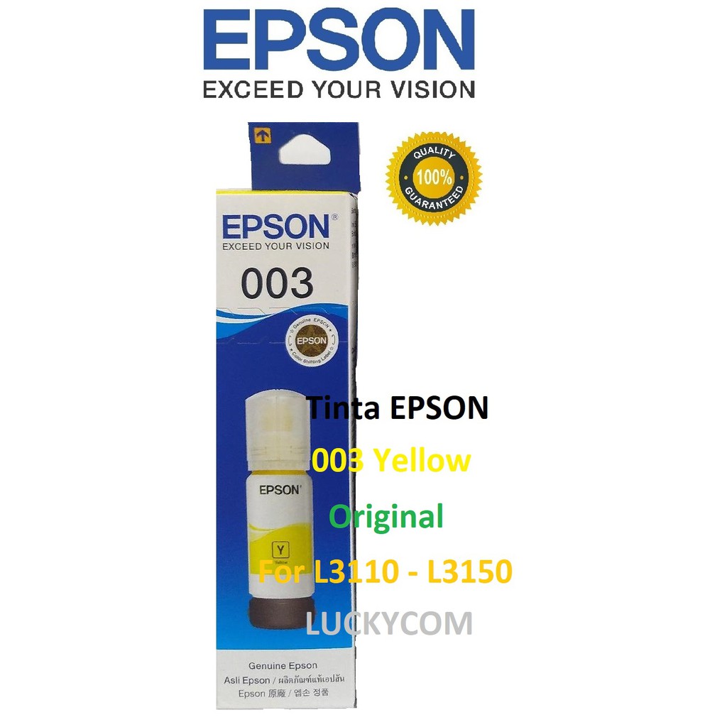 Tinta EPSON Original 003 Yellow Printer EPSON L3110 - L3150
