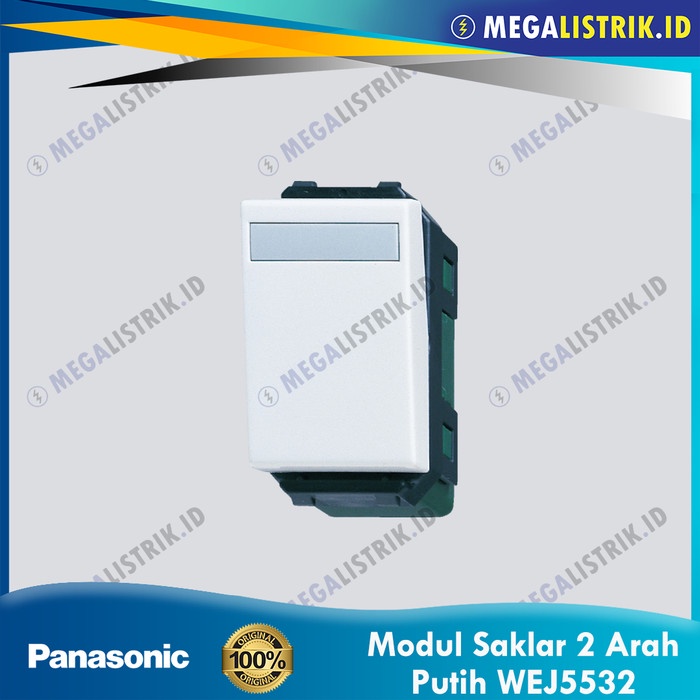 Panasonic Modul Saklar Hotel / Tukar 2 Arah Wide Series Putih Wej5532 Star