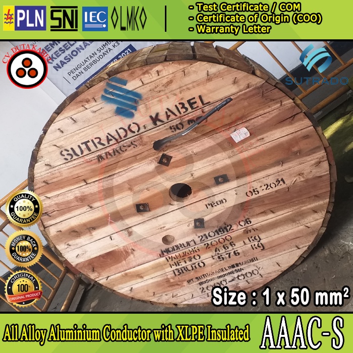 Kabel AAAC-S 1x50 mm2 SUTRADO /A3CS/1 x 50 mm2/1x50mm2/50 mm2/50mm2/50 mm