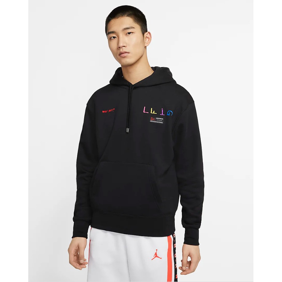 Nike Jordan NIKE JORDAN basketball long sleeves Why Not? fleece pullover (black)