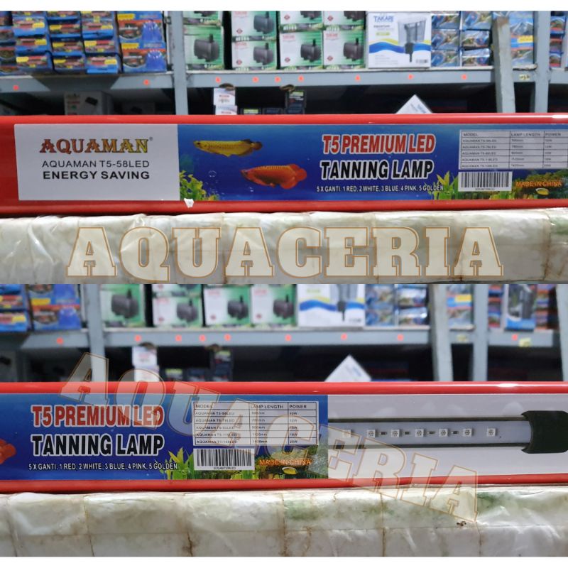 Lampu Soft tanning Arwana AQUAMAN T5-148 LED 25W 5X ganti mode warna lampu soft tanning Arwana koki louhan dll