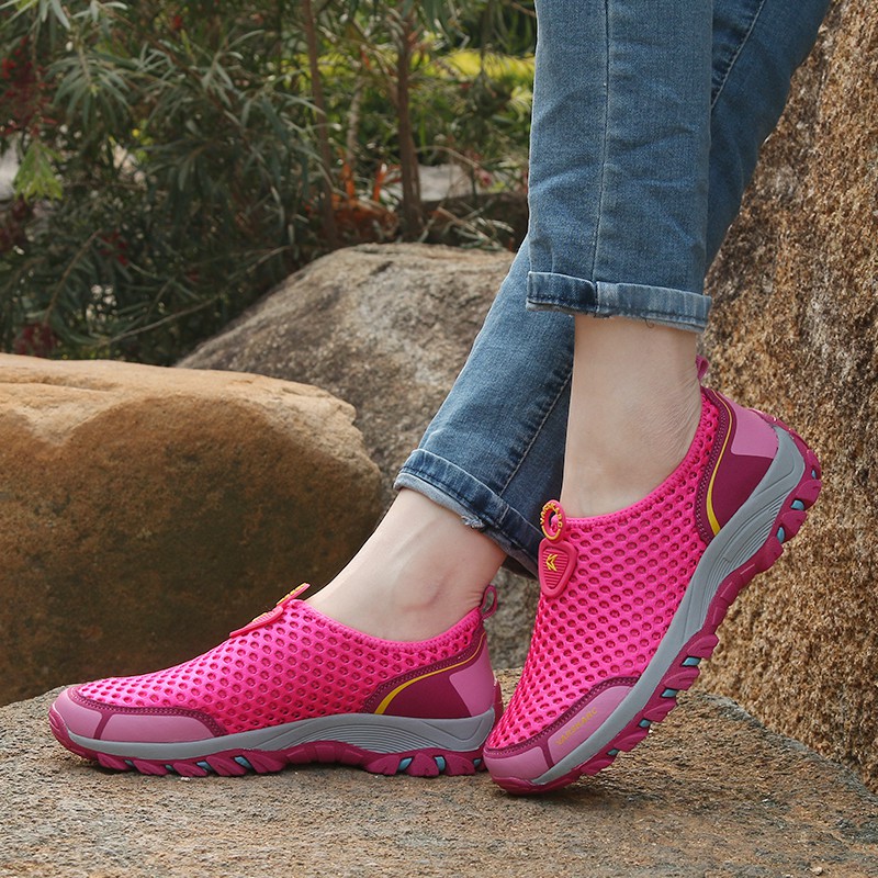 FOKU Sepatu Sneakers Wanita Terbaru Sepatu Olahraga Wanita Hiking Shoes Bernapas Non-Slip