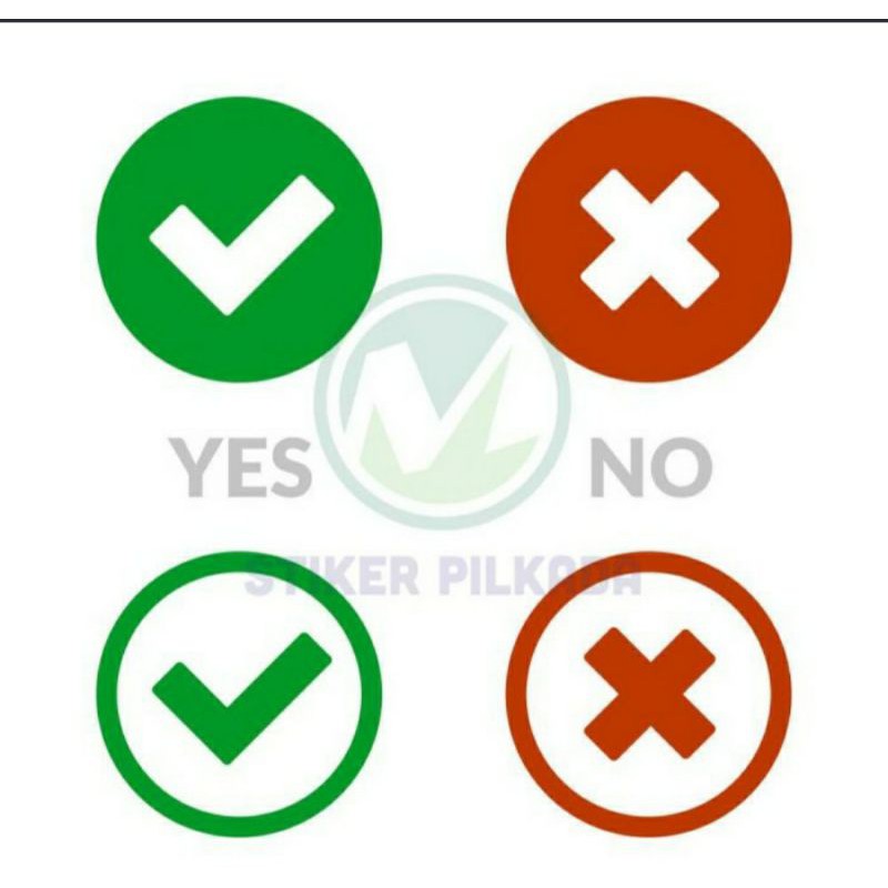 

STIKER YES NO 2x2CM (DIJUAL SATUAN)