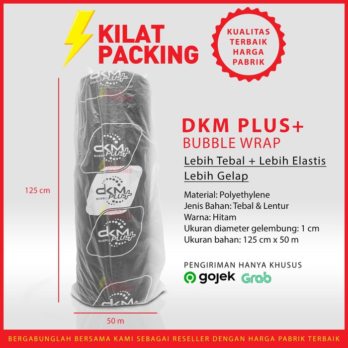 

TERLARIS - BUBLE WRAP BUBBLE HITAM MURAH PREMIUM QUALITY (GOJEK/GRAB) 125CM X50 M BUNGKUS KEMASAN