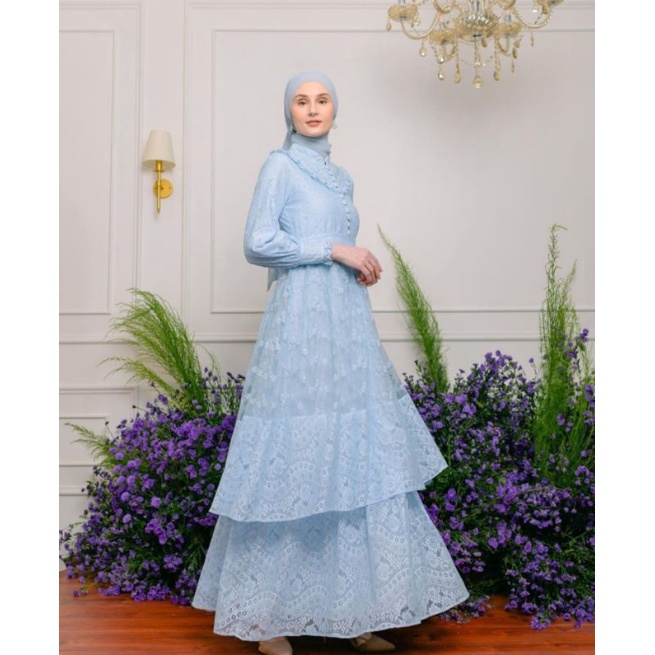 SIAP KIRIM Nadja Dress by Ainayya Id warna blue S