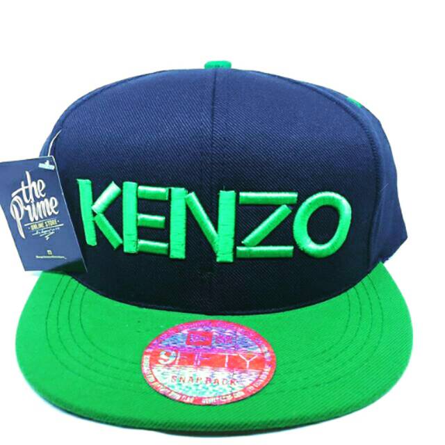 TOPI SNAPBACK KENZO HITAM HIJAU